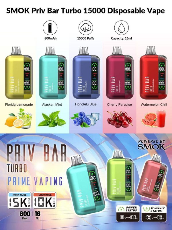 پاد یکبار مصرف 15000 پاف پرایو بار Disposable pod prive bar 15000 puff